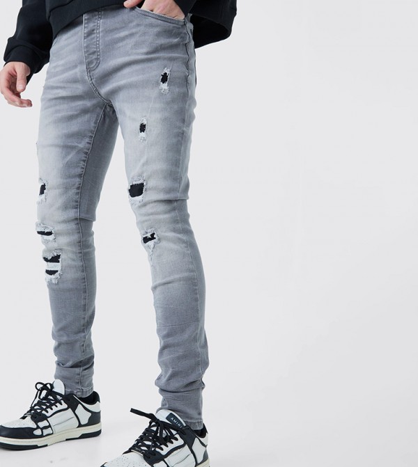 Stretch Ripped Skinny Fit Jeans