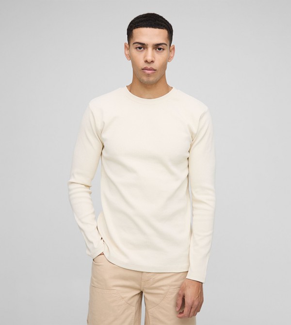 Ribbed Crew Neck Sweater