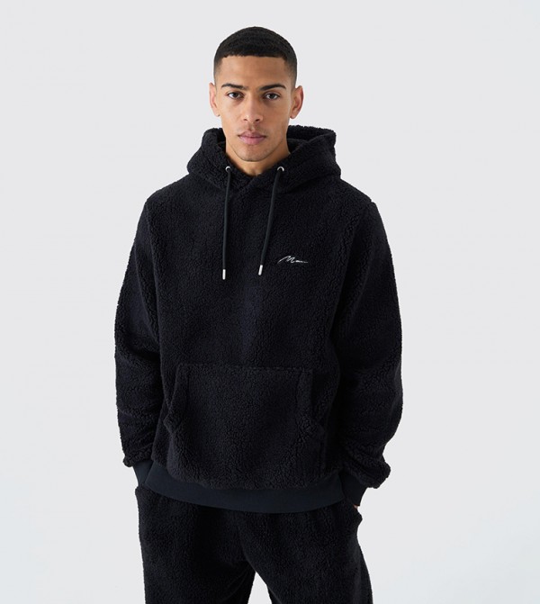 Regular Fit Borg Hoodie