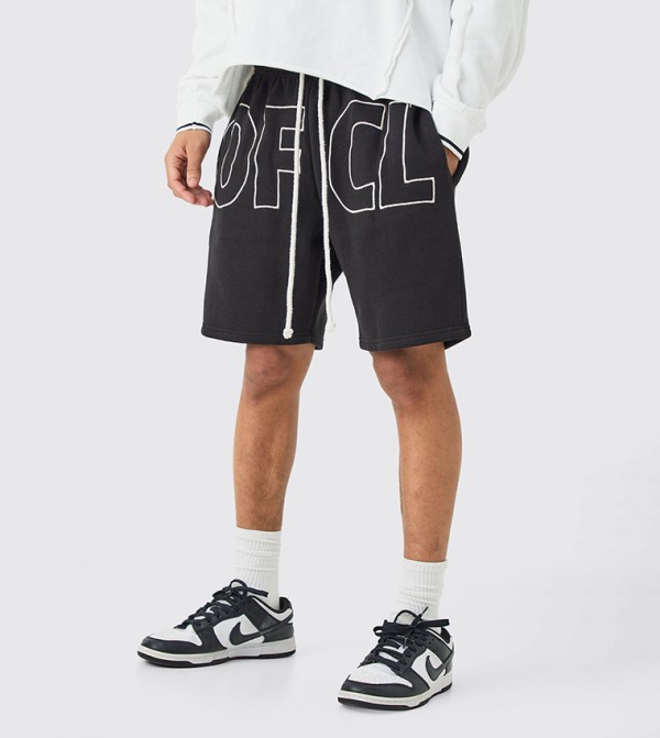 Ofcl Appliqued Relaxed Fit Shorts
