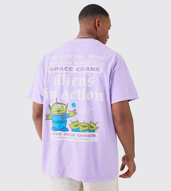 Oversized Toy Story Wash Alien License T-Shirt