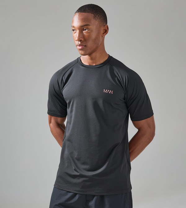 Neon Logo Raglan Sleeves Active T-Shirt
