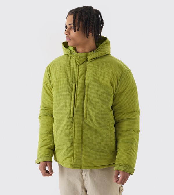 Ripstop Nylon Oversized Hooded Parka Jacket
