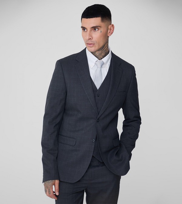 Tall Check Single Breasted Slim Fit Blazer