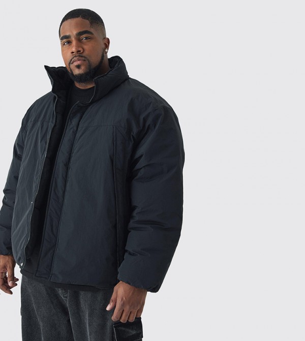 Plus & Tall High Neck Puffer Jacket