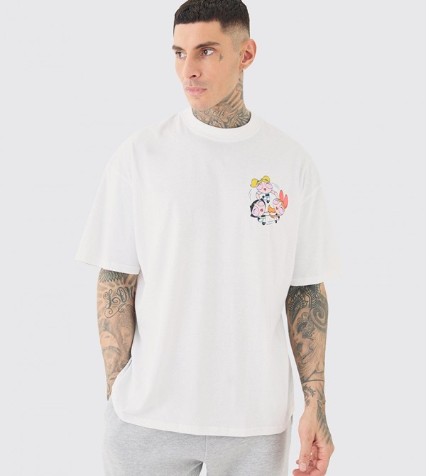 Tall Oversized Powerpuff Girls License Printed T-Shirt