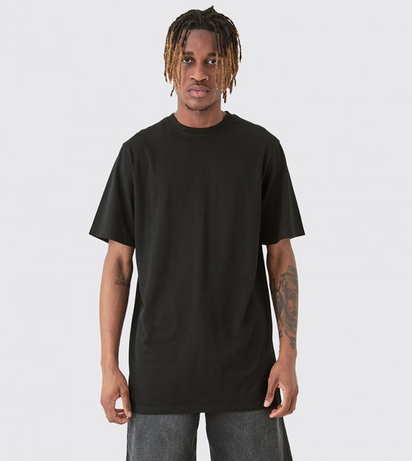 Tall Solid Longline Crew Neck T-Shirt