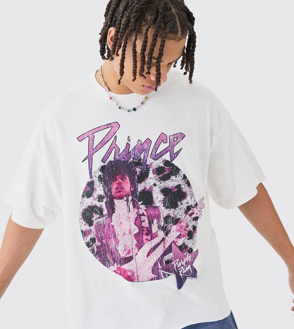 Prince Purple Rain License Print Oversized T-Shirt