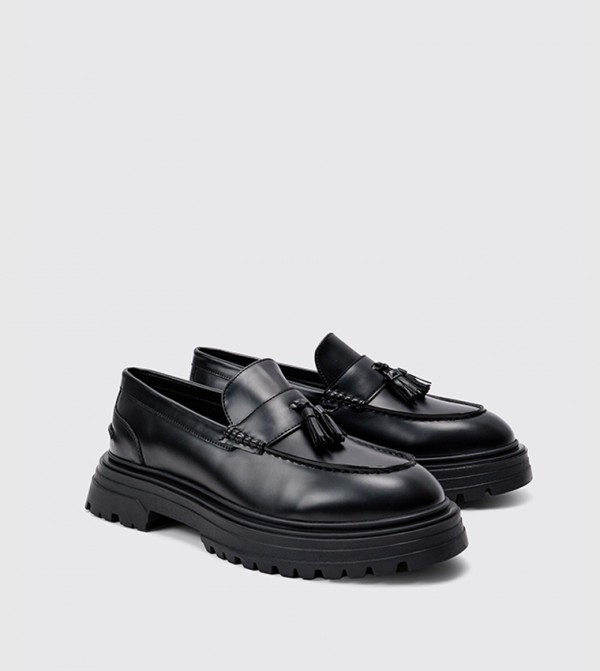 Chunky Sole Tassel Loafers
