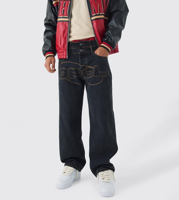 Extreme Rigid Boxer Double Waistband Baggy Jeans