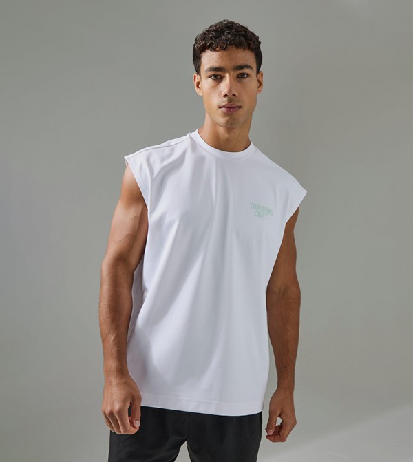 Printed Oversized Active Tank Top
