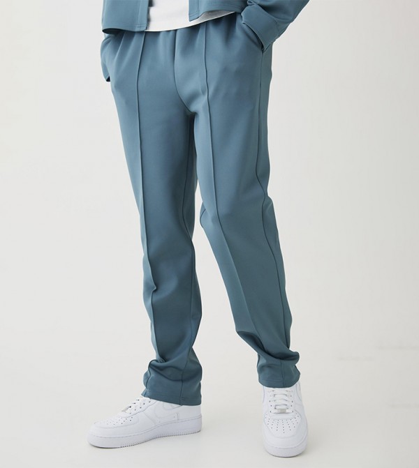 Pintuck Scuba Tapered Fit Trousers