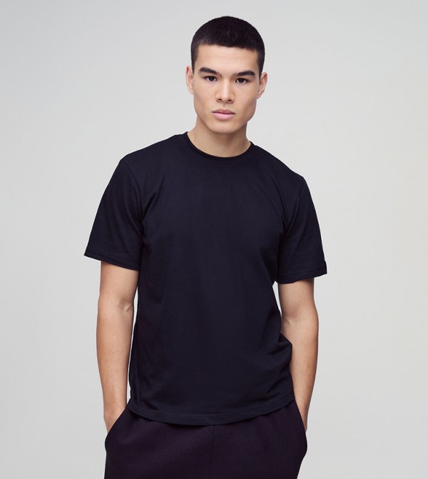 Solid Crew Neck T-Shirt