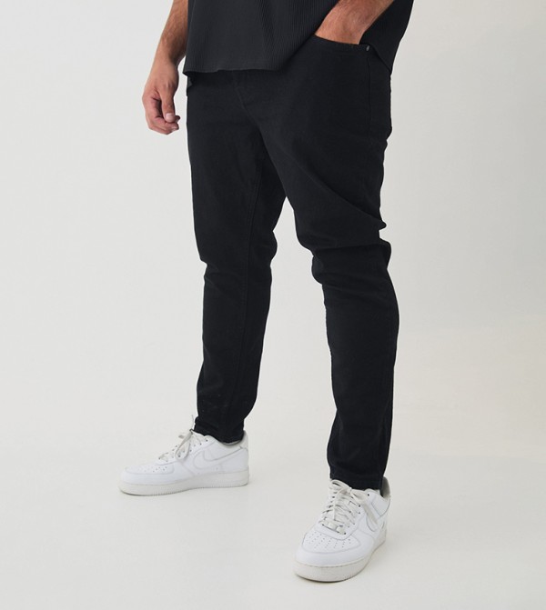 بنطال جينز سكيني بخصر متوسط 