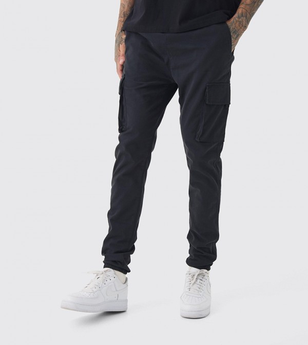 Tall Skinny Fit Cuffed Cargo Trousers