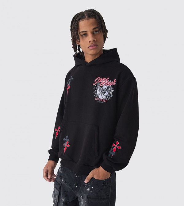 Graphic Printed Oversized Hoodie