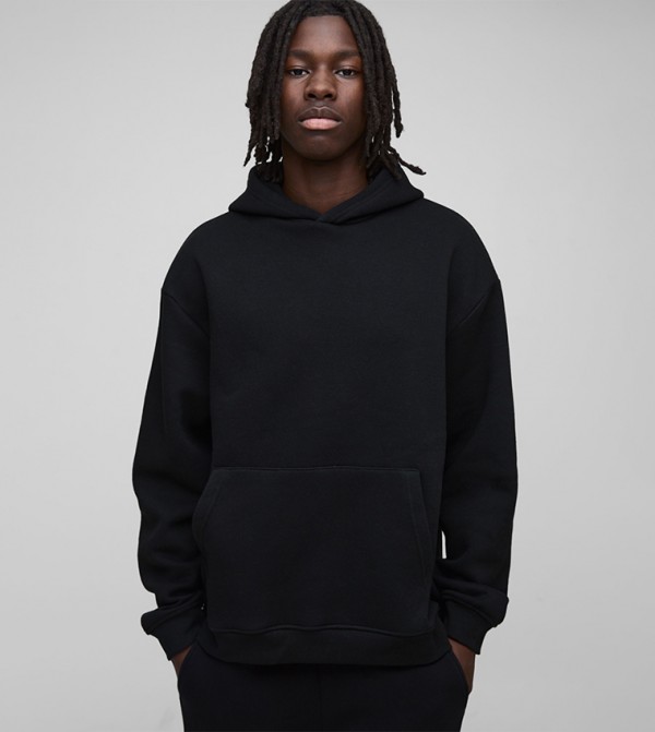 Solid Long Sleeves Oversized Hoodie