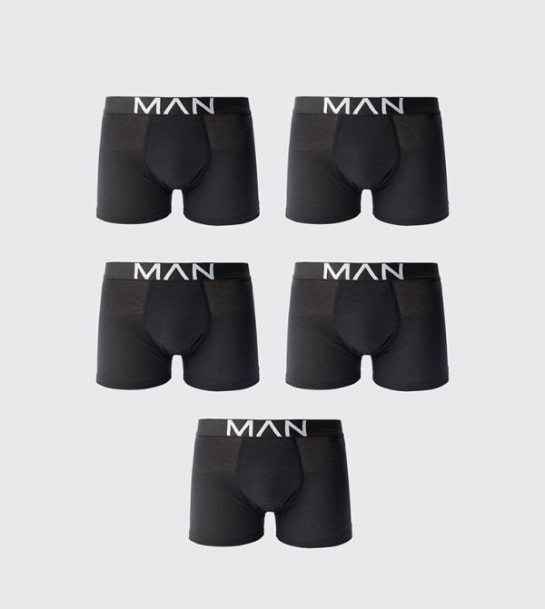 5-Pack Logo Waistband Trunks