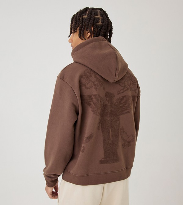 هودي اوفرسايز بطبعة باف