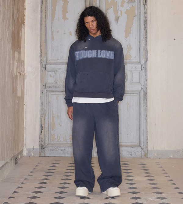 Premium Wide Leg Applique Washed Sweatpants