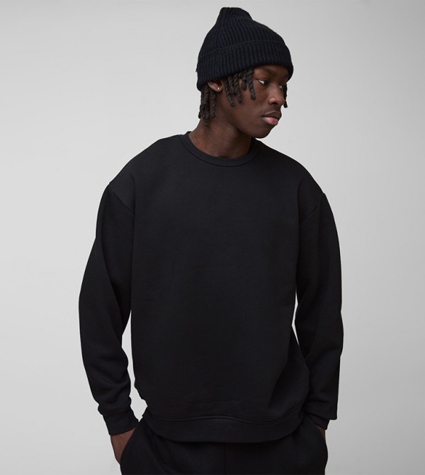 Solid Long Sleeves Oversized Sweatshirt
