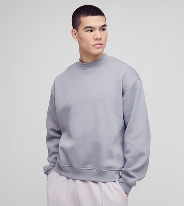 Solid Long Sleeves Oversized Sweatshirt