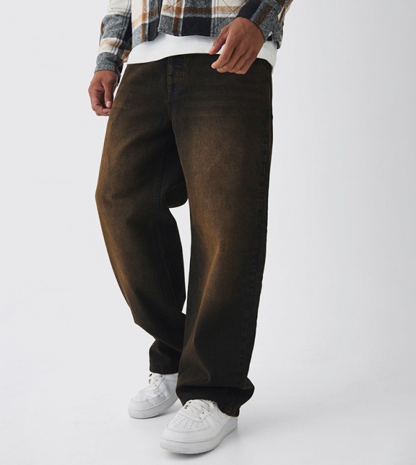 Rigid Washed Relaxed Fit Jeans