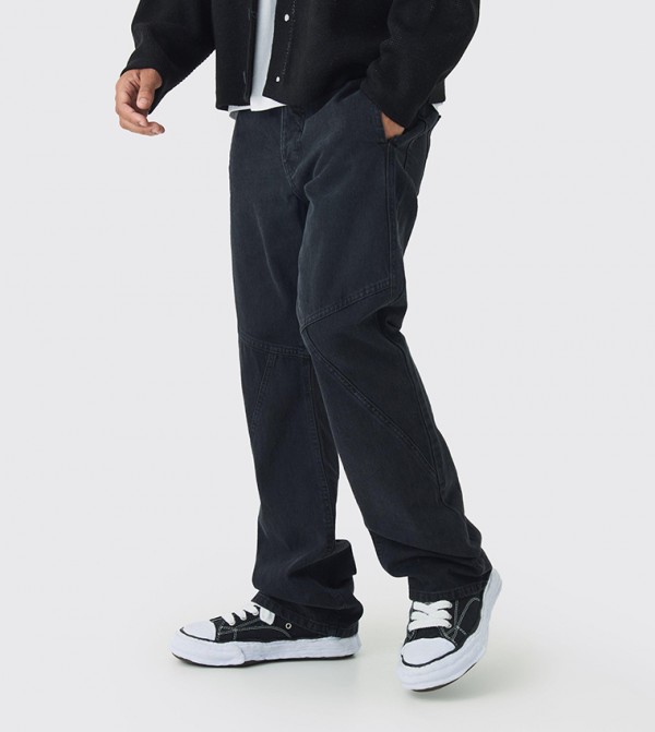 Flared Paneled Slim Fit Jeans