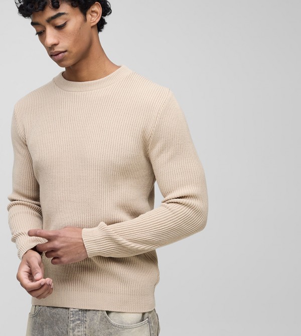 Regular Fit Rib Knit Jumper