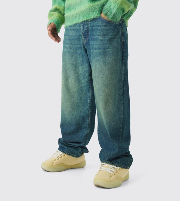 Washed Tinted Relaxed Fit Jeans