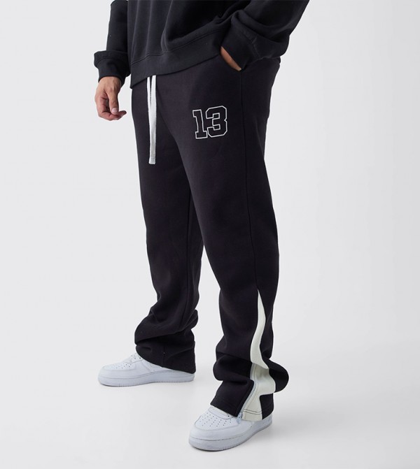 Plus & Tall Slim Fit Flared Varsity Gusset Sweatpants