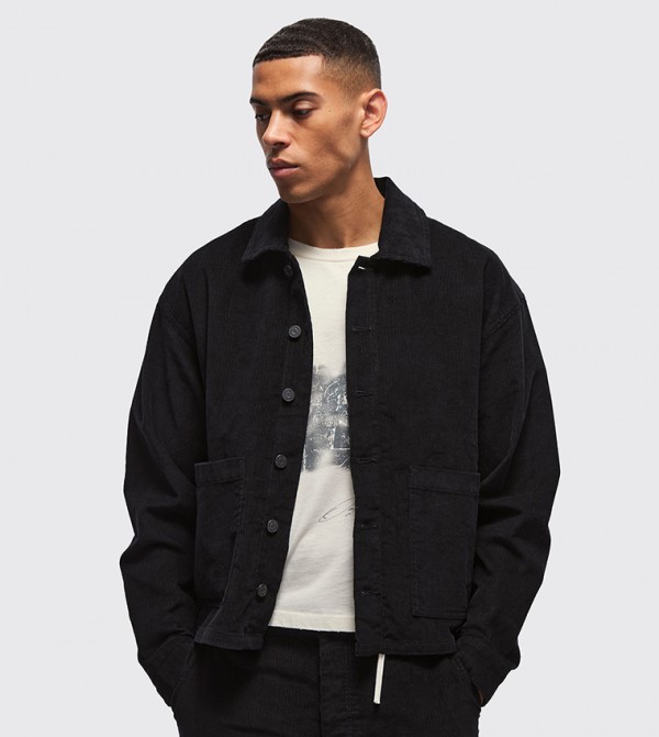 Solid Boxy Cord Jacket