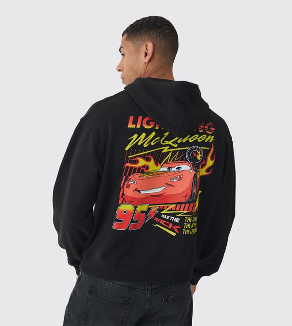 Pixar Cars Print Oversized Hoodie