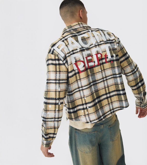 Plaid Long Sleeves Oversized Shirt