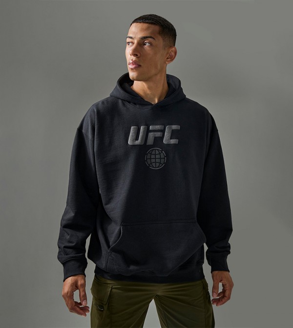 Printed Long Sleeves Oversized Hoodie