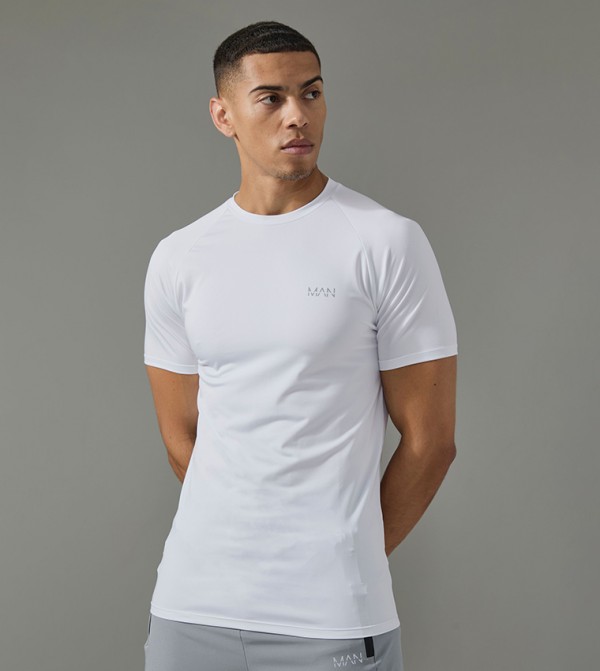 Solid Muscle Fit Active T-Shirt