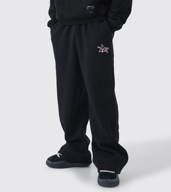 Wide Leg Star Printed Sweatpants