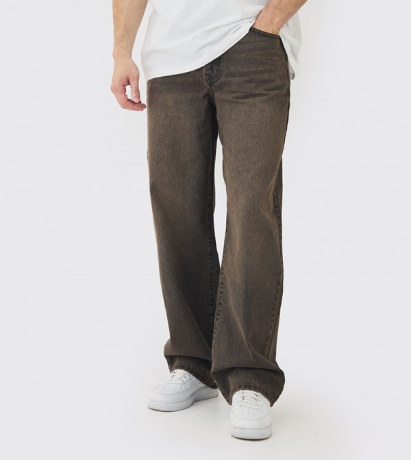 Tall Rigid Double Waistband Baggy Jeans