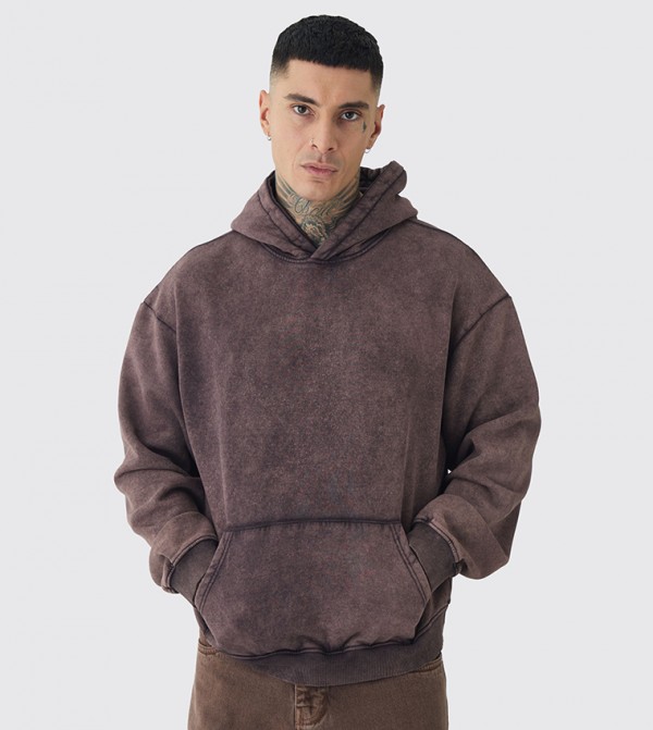 Tall Oversized Acid Wash Hoodie
