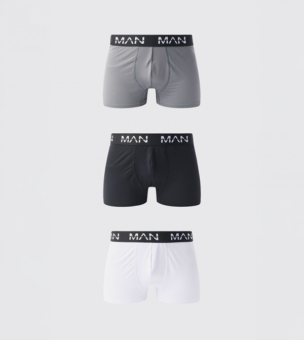 Pack of 3 Logo Waistband Trunks