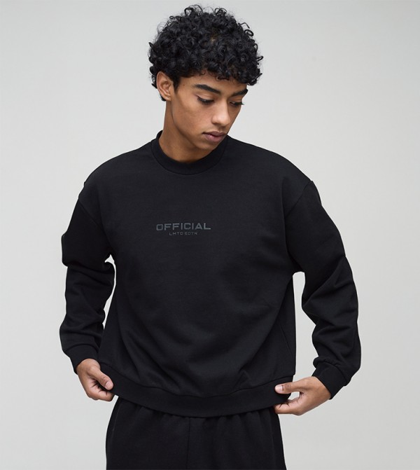 Printed Long Sleeves Oversized Sweatshirt