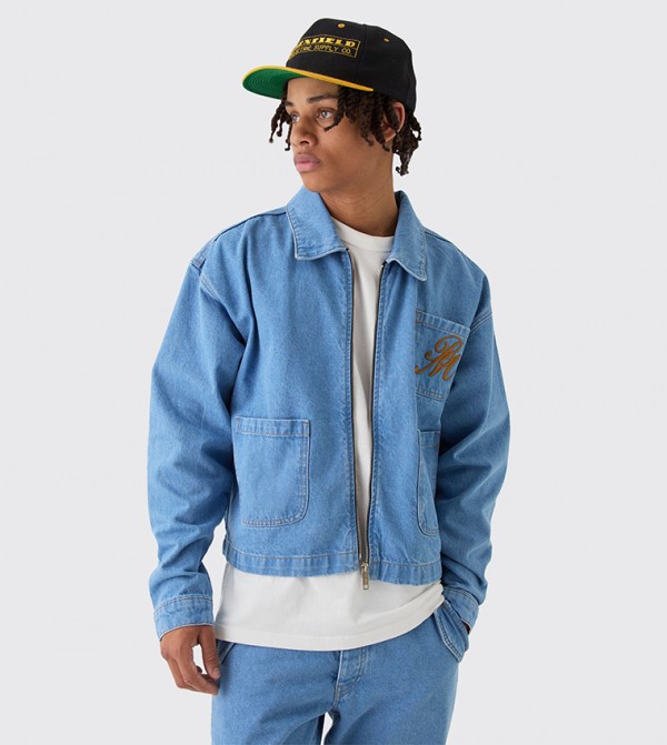 Boxy Fit Western Denim Jacket