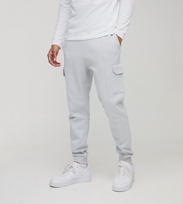 Slim Fit Heavyweight Interlock Cargo Joggers