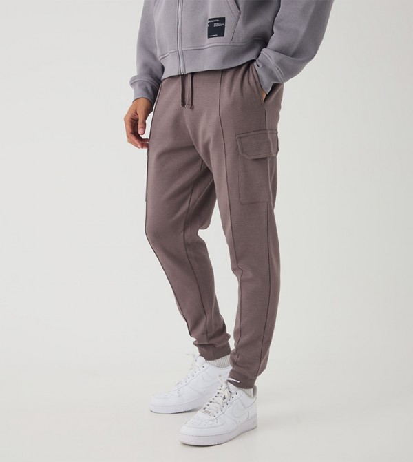 Slim Fit Heavyweight Interlock Cargo Joggers