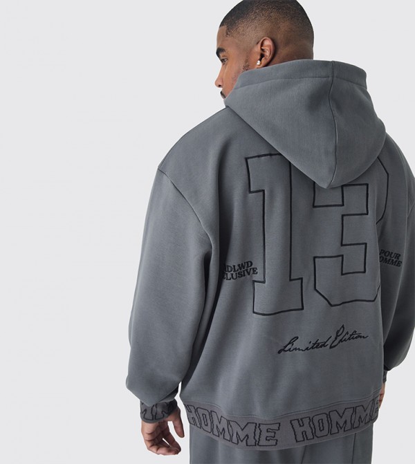 Homme Embroidered Oversized Hoodie