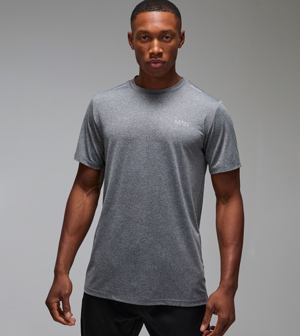 Textured Regular Fit Active T-Shirt