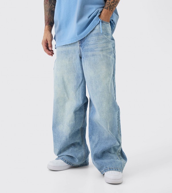 Faded Rigid Parachute Jeans