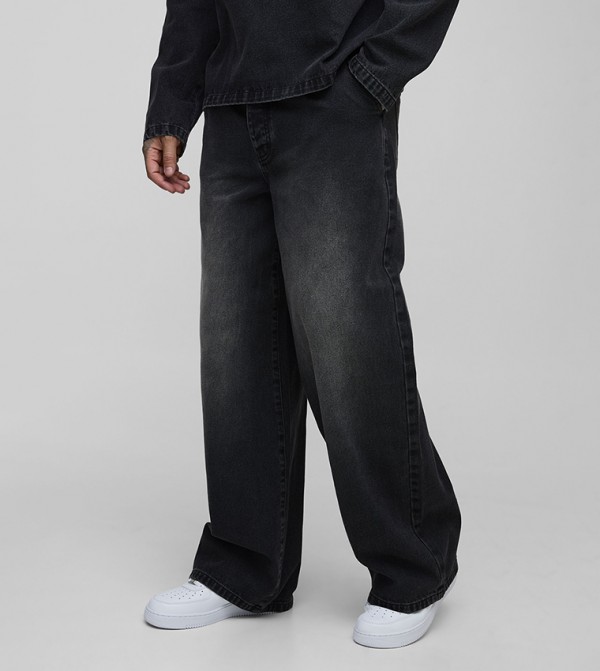 Tall Pleated Baggy Jeans