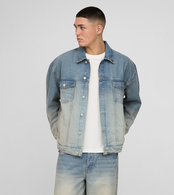 Faded Oversized Denim Jacket