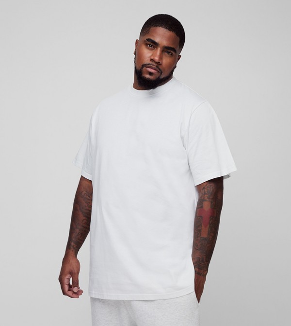 Plus & Tall Solid Longline T-Shirt